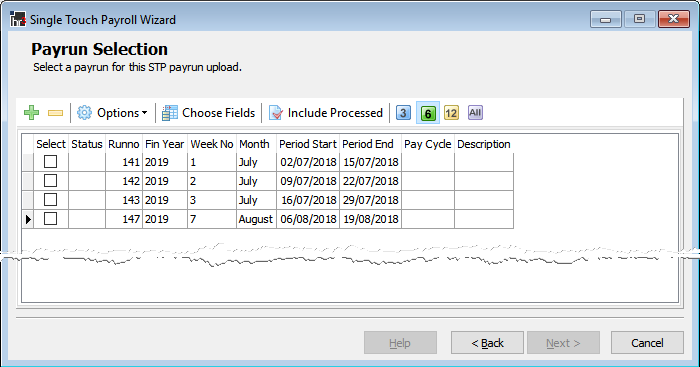 STP select payrun