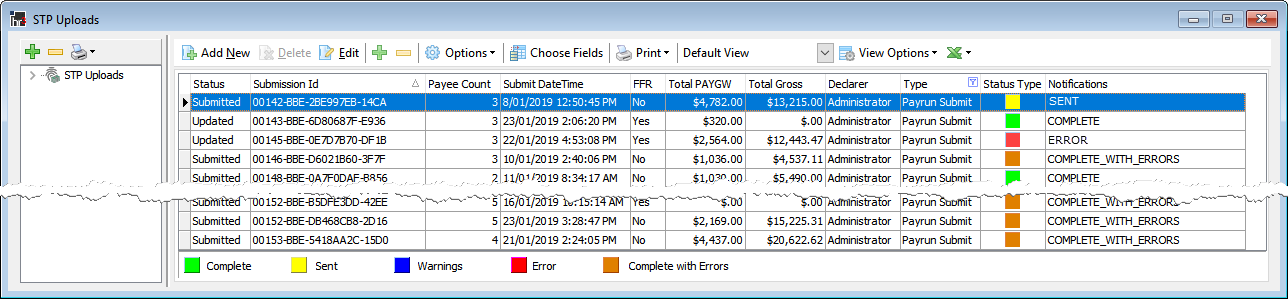 STP Notifications