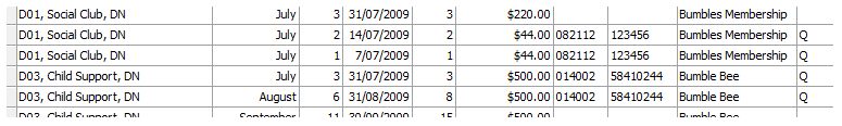 Multiple Selections not grouped by Pay Items