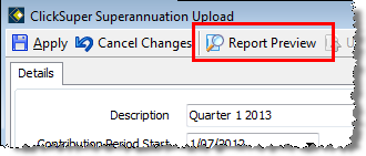 Report Preview button