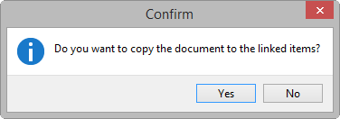 Copy document to linked items