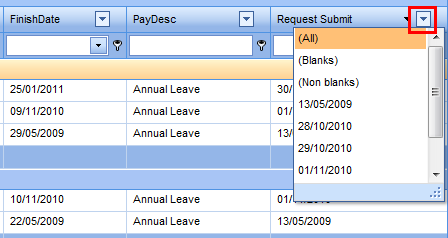 Drop-Down options for Existing Entries