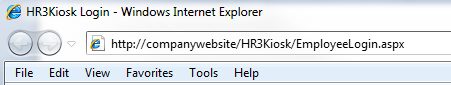 A sample of the HR3kiosk web address