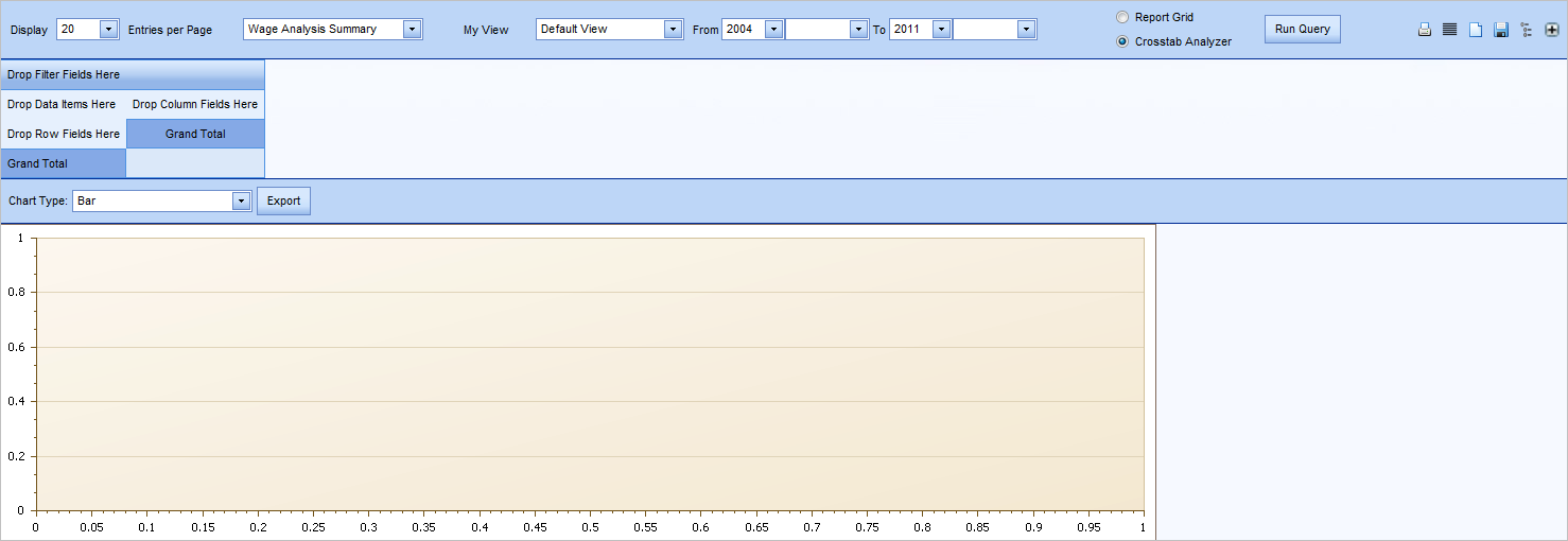 A blank Crosstab Analyzer in Management