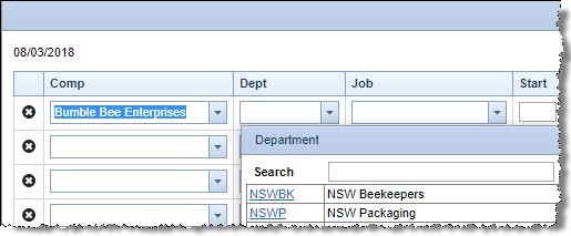 Timesheet Jobs Pop-Up Assign