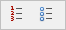 Numbered List and Bullets buttons - Action Items Phone message toolbar