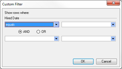 Using the Report Grid Filter