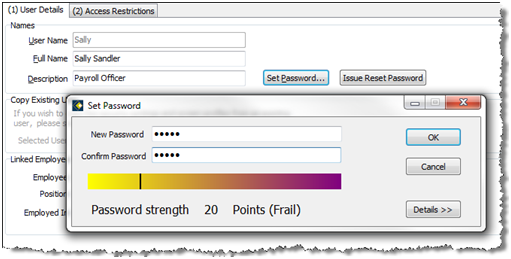 Set Password screen