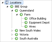 The Locations tree