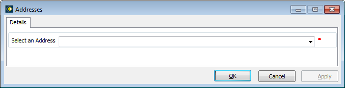 The Select an Address window