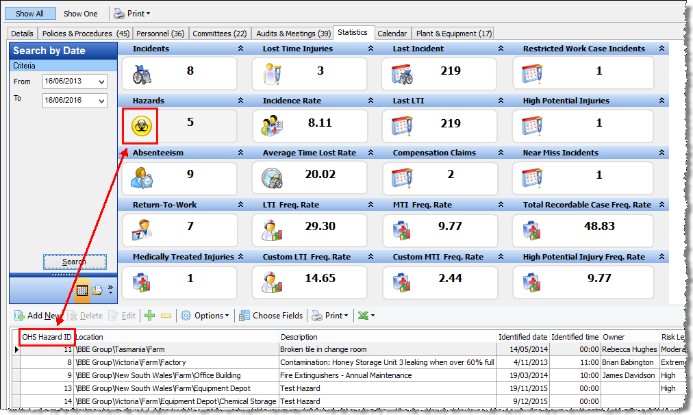 The Statistics Tab